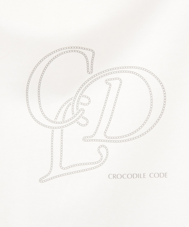 チェーンデザイン ロゴプリント Tシャツ