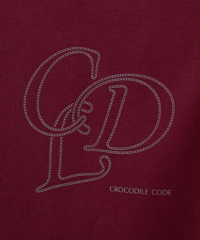 チェーンデザイン ロゴプリント Tシャツ