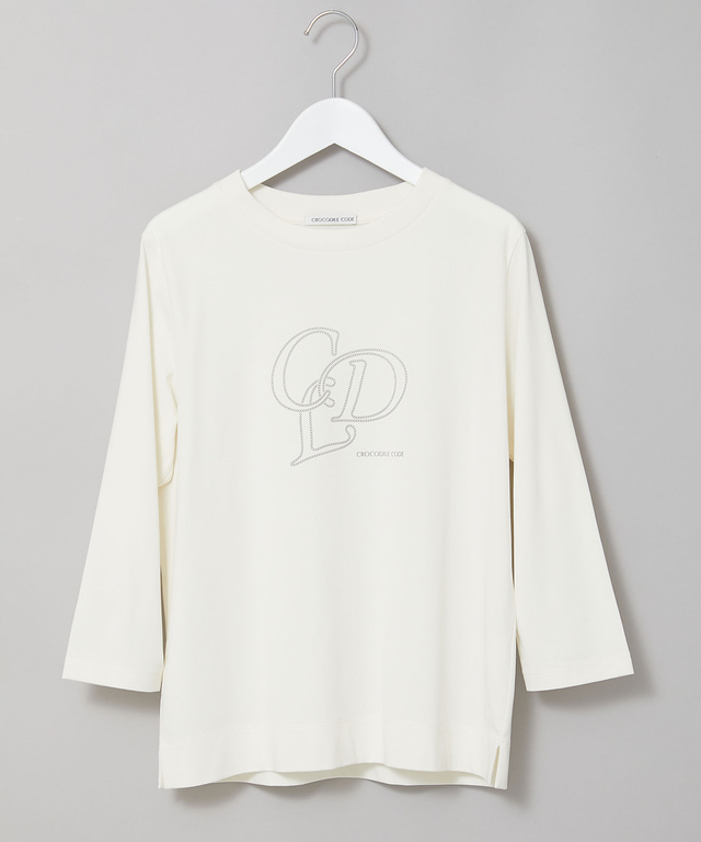 チェーンデザイン ロゴプリント Tシャツ