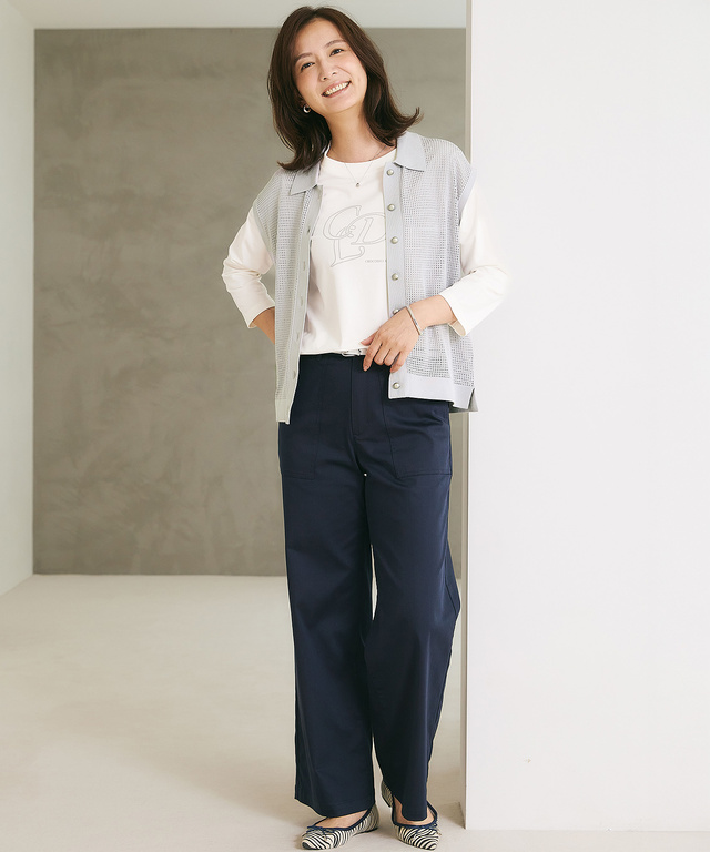 チェーンデザイン ロゴプリント Tシャツ