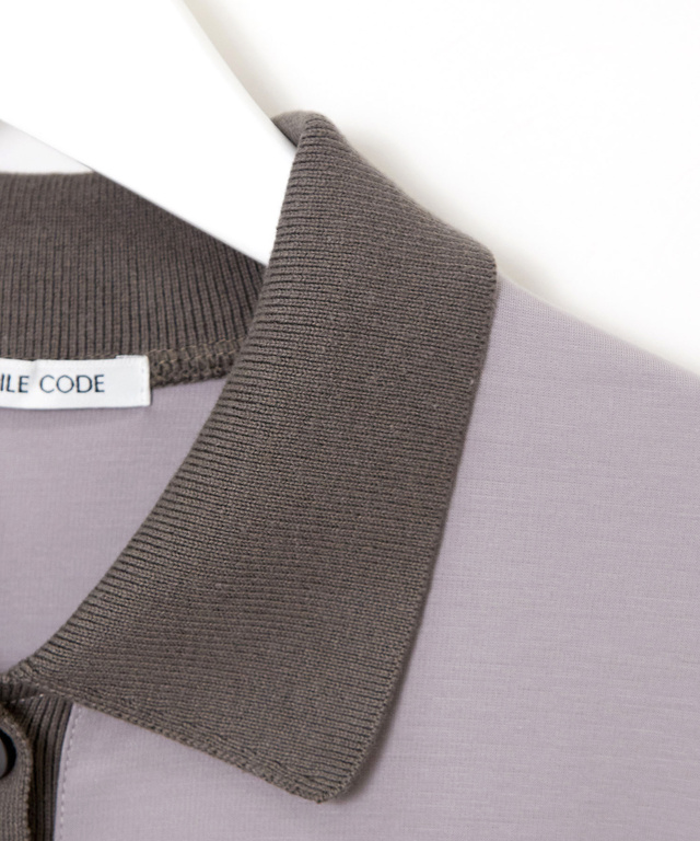 ポロ襟 カット ワンピース