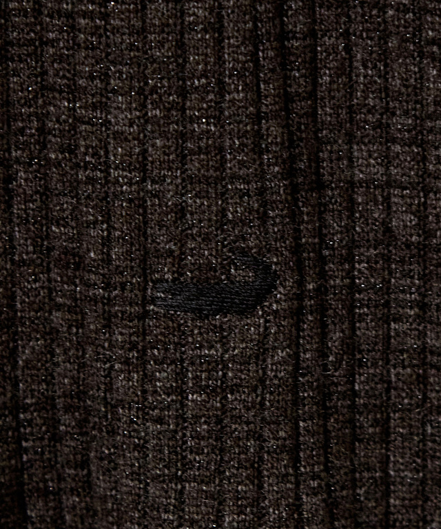 ラメ糸 ハイネック カットソー