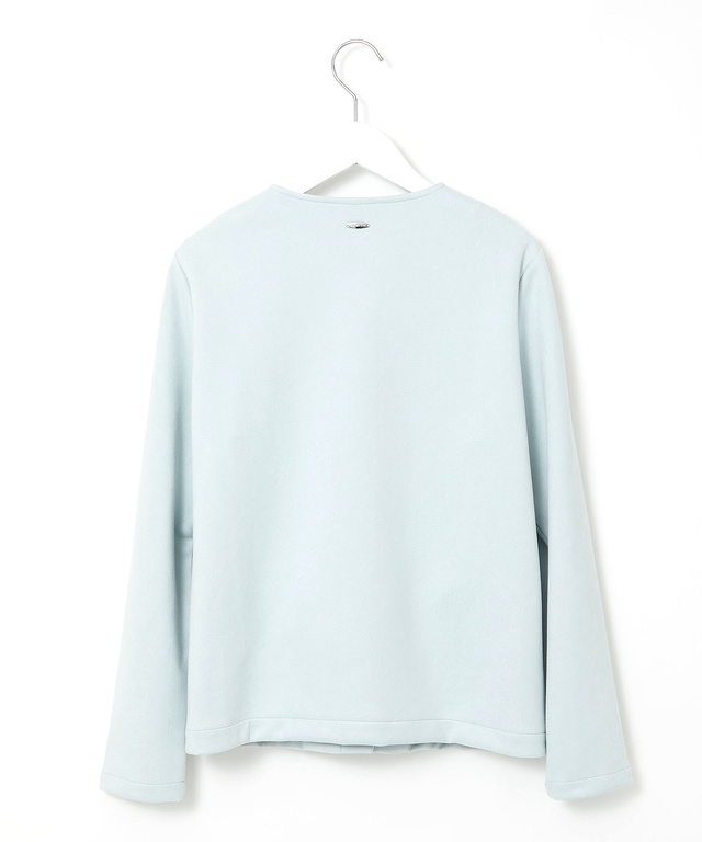 微起毛 ノーカラージャケット