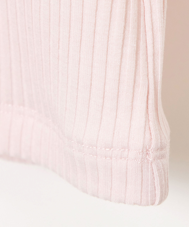 メロー配色フリルネック カットソー