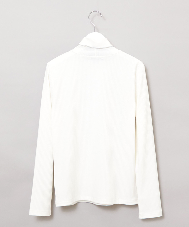 メロー配色フリルネック カットソー