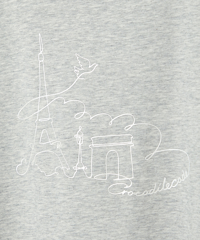 プリントデザイン 7分袖 Tシャツ