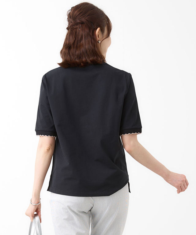 スカラップ リブ Tシャツ