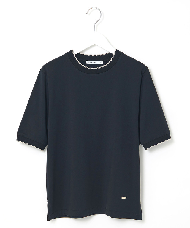 スカラップ リブ Tシャツ