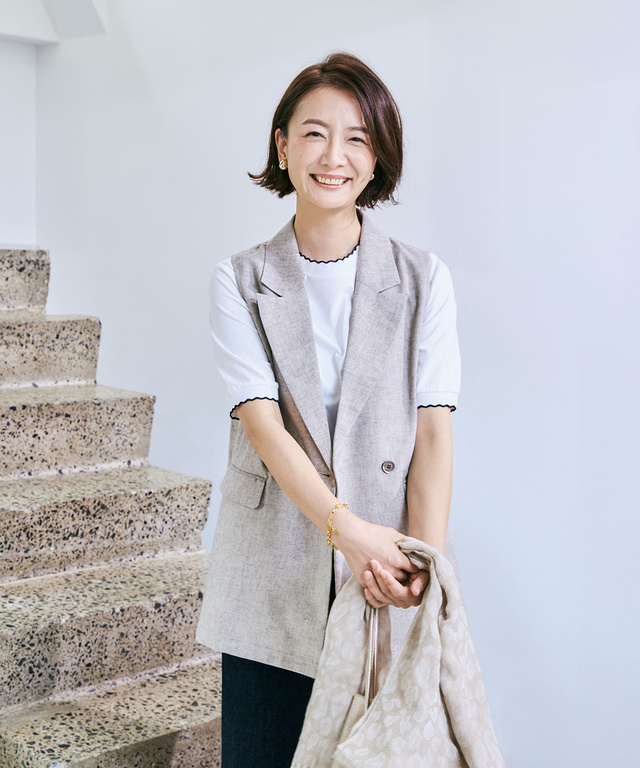 スカラップ リブ Tシャツ