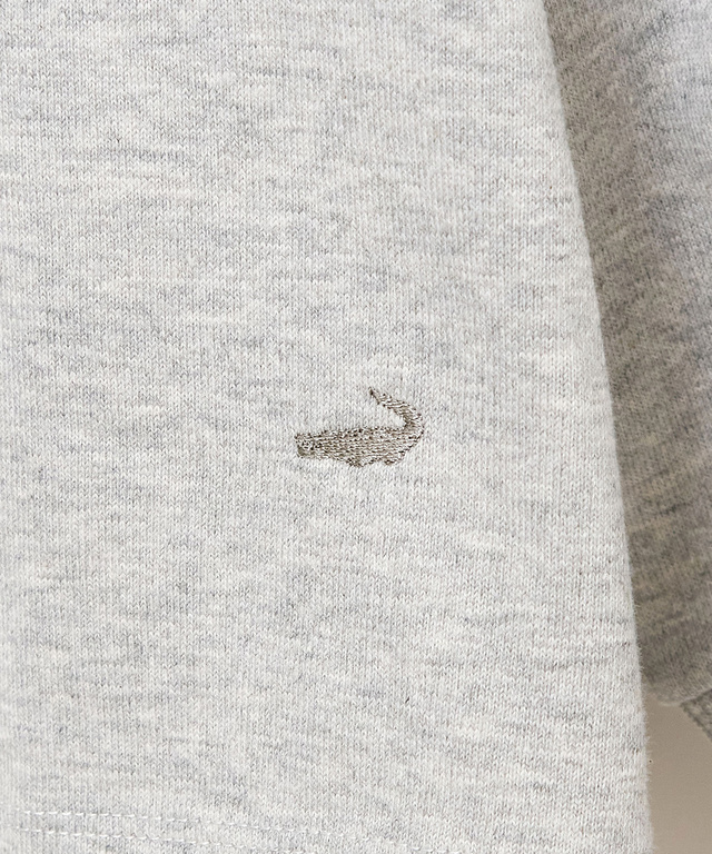 リブ切り替え ボーダー ロングTシャツ