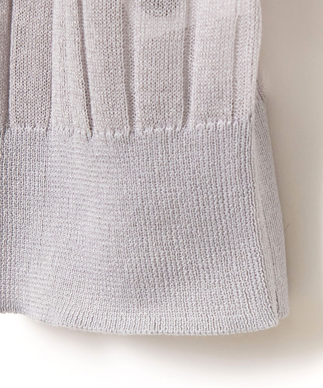 シアー ワイドリブ カーディガン