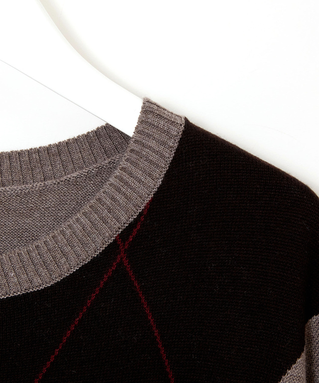 ウールブレンド アーガイル ベスト