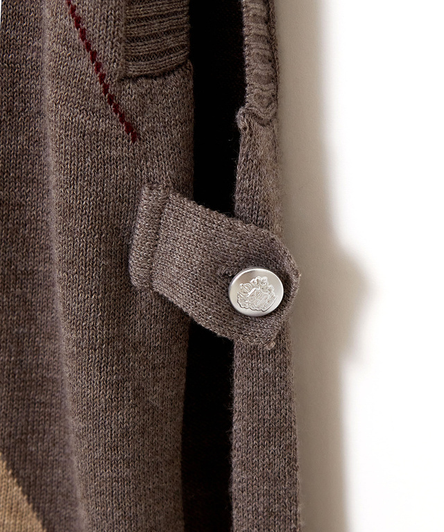 ウールブレンド アーガイル ベスト