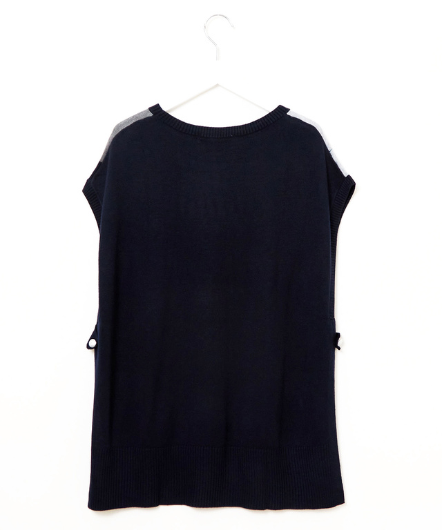 ウールブレンド アーガイル ベスト