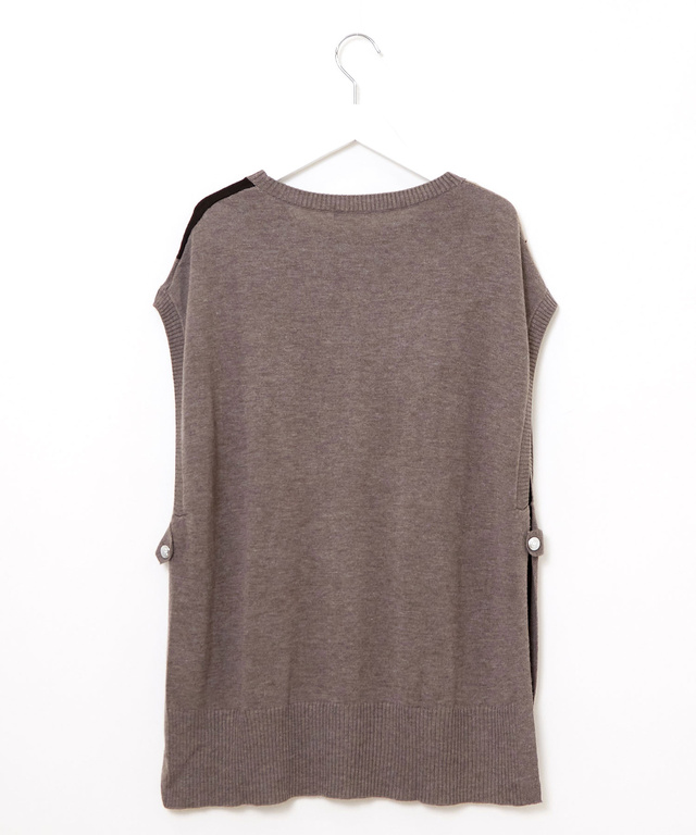 ウールブレンド アーガイル ベスト