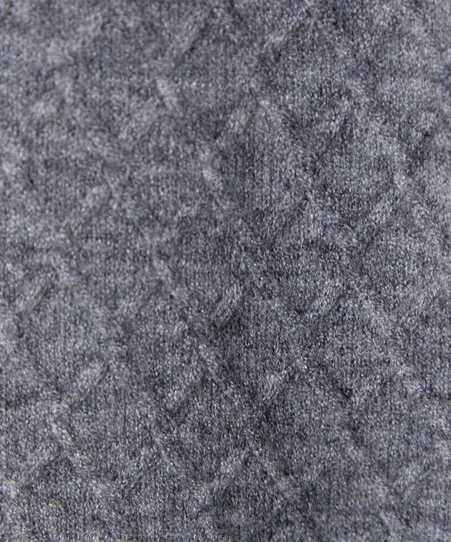 ウールブレンド ミドル丈 カーディガン