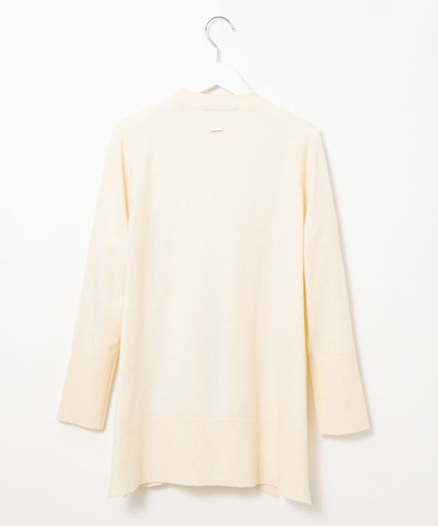 ウールブレンド ミドル丈 カーディガン