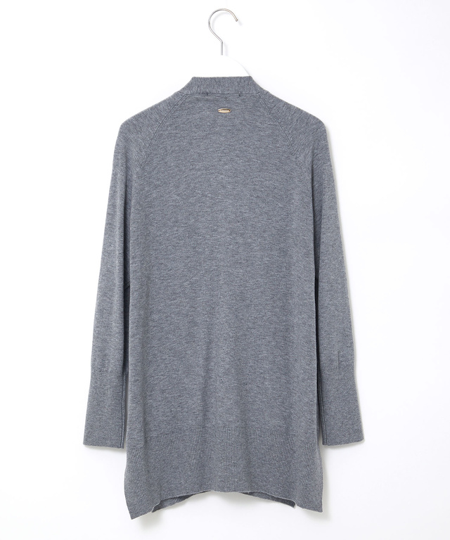 ウールブレンド ミドル丈 カーディガン