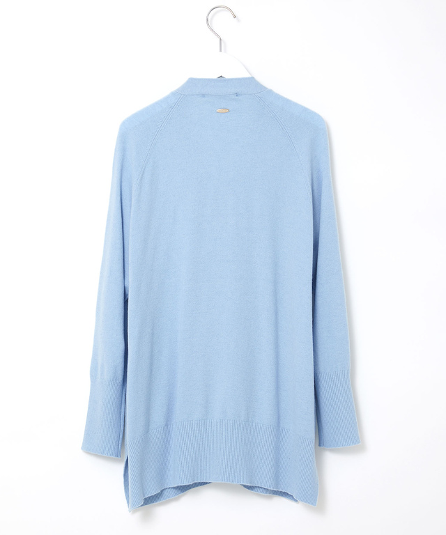 ウールブレンド ミドル丈 カーディガン