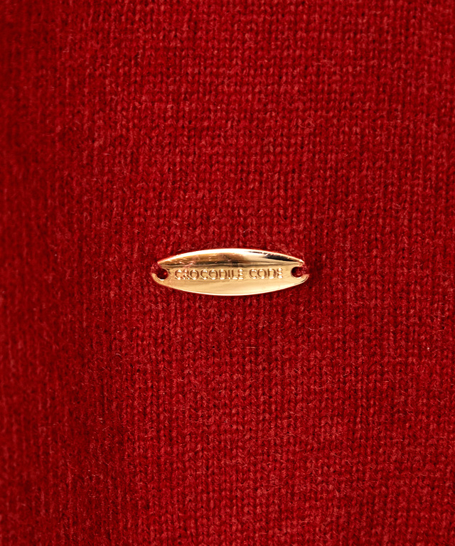 ウールブレンド ボトルネック カーディガン