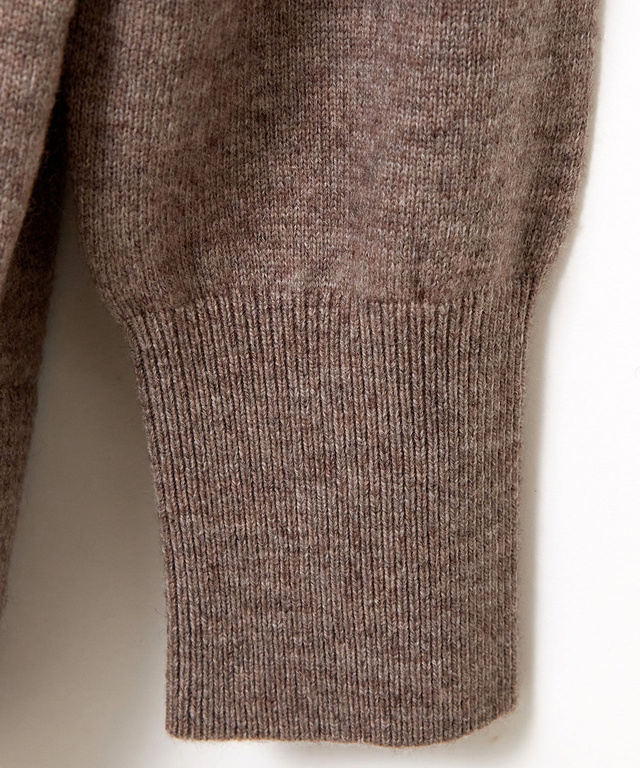 ウールブレンド モックネック ニットチュニック