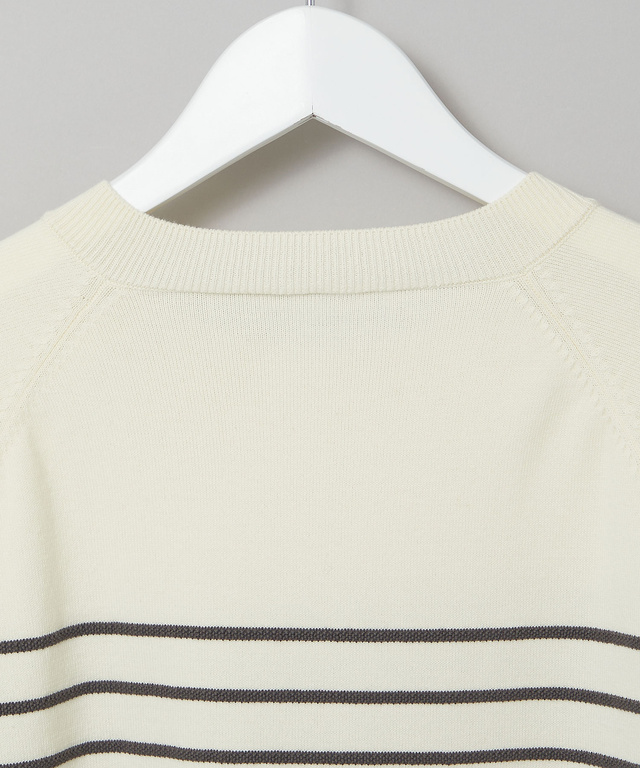 アシンメトリー ボーダー ニット【手洗いOK】
