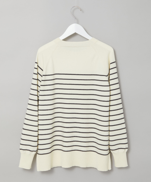 アシンメトリー ボーダー ニット【手洗いOK】