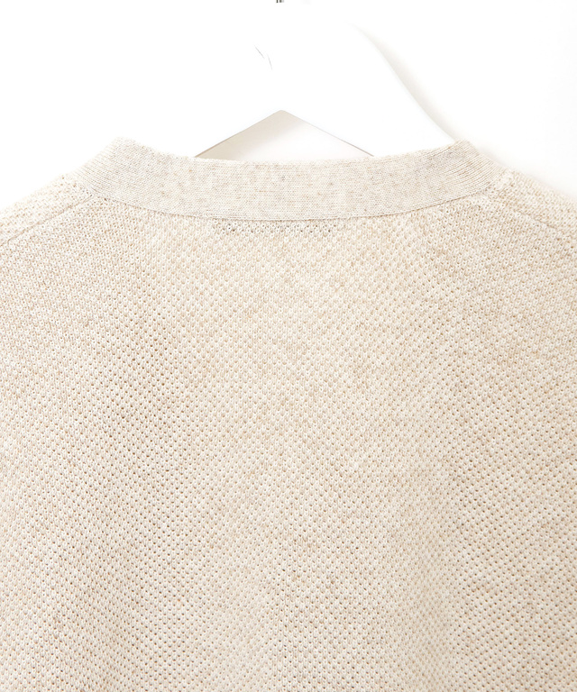 裾編み柄 Vネックベスト【手洗いOK】