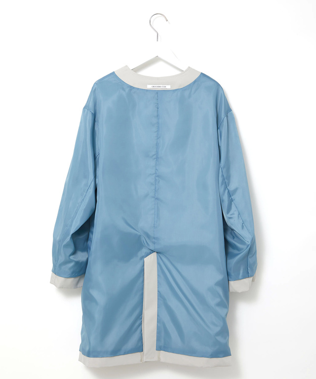 メタルボタン ノーカラー コート