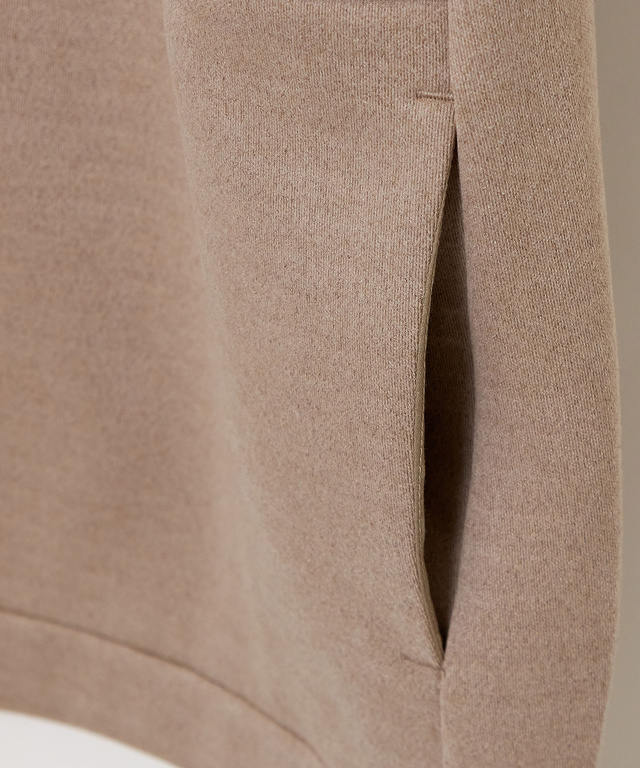 微起毛素材 ノーカラー ブルゾン