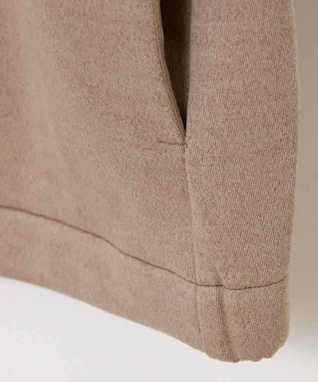 微起毛素材 ノーカラー ブルゾン