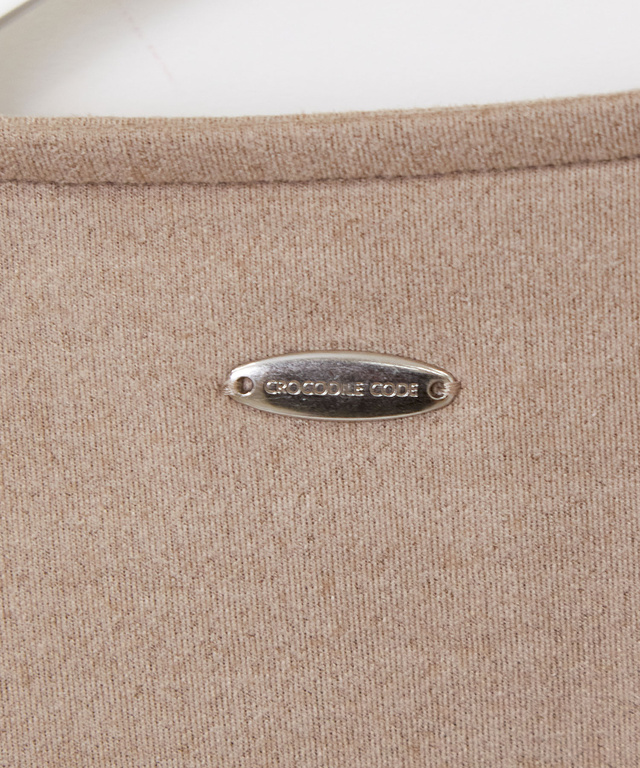 微起毛素材 ノーカラー ブルゾン