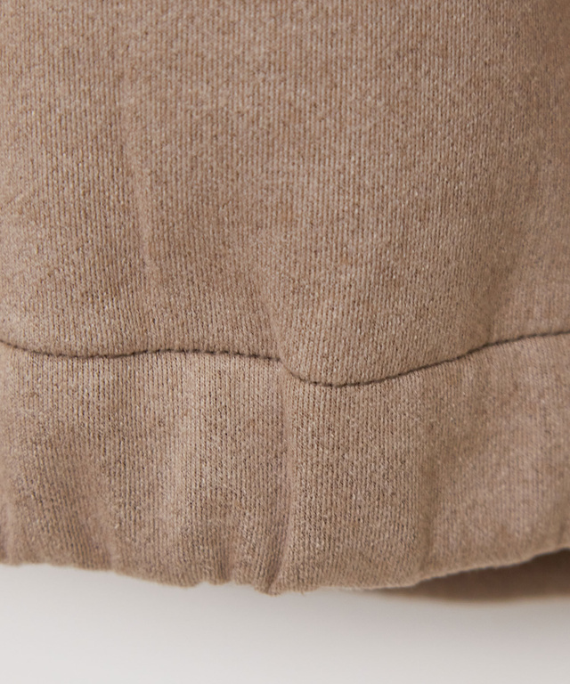 微起毛素材 ノーカラー ブルゾン