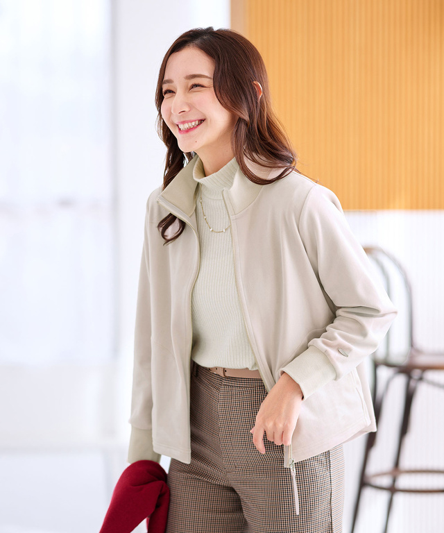 ベロアフリース ハイネック ブルゾン