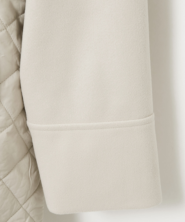 異素材 中綿キルティング ジャケット