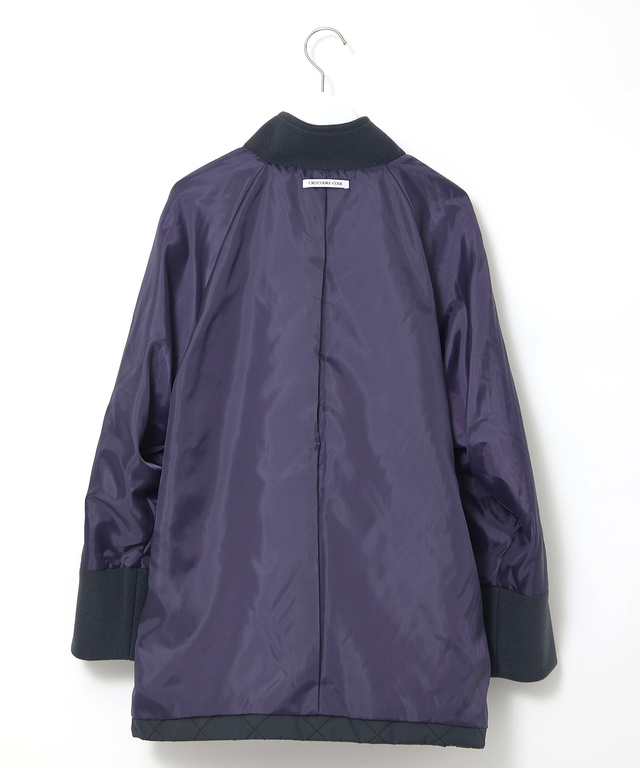 異素材 中綿キルティング ジャケット