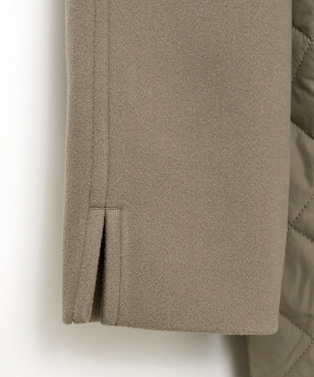 キルティング ステンカラー コート