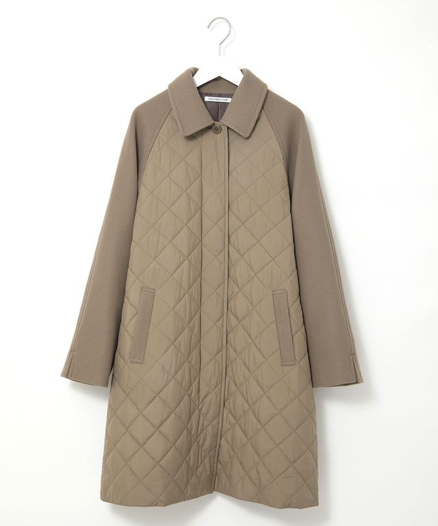 キルティング ステンカラー コート