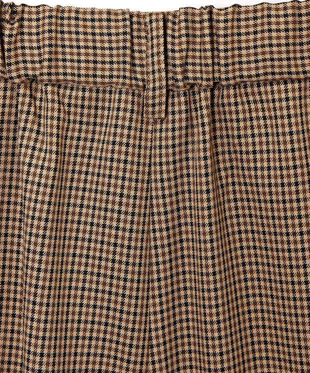 プリーツデザイン クロップド キュロット