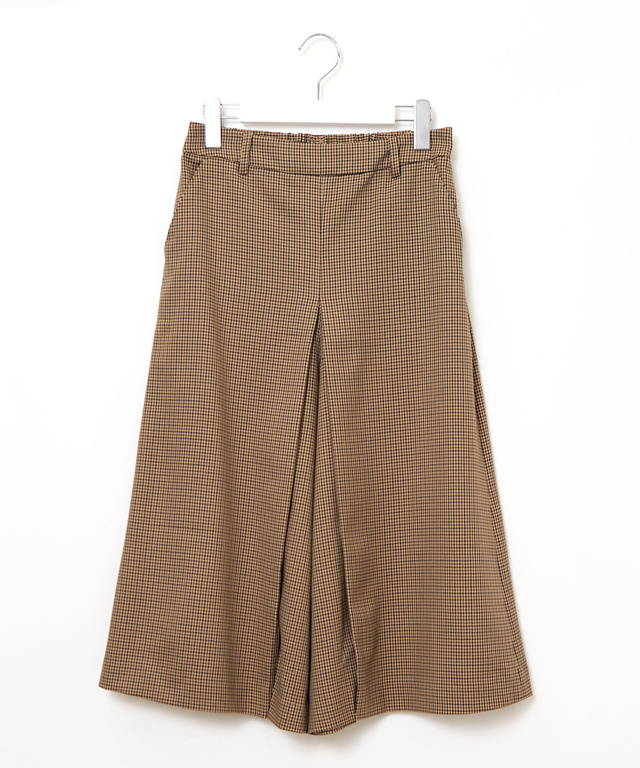 プリーツデザイン クロップド キュロット