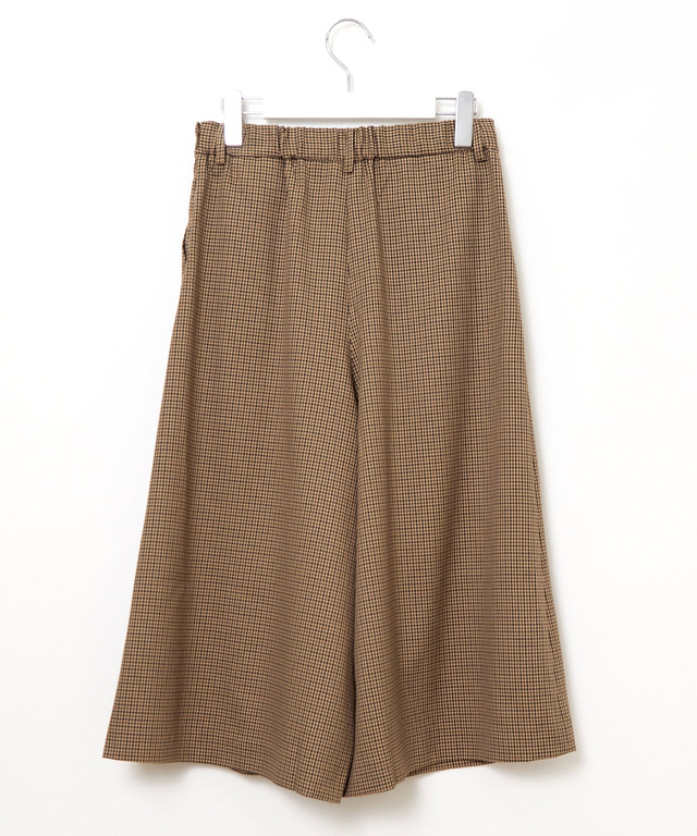 プリーツデザイン クロップド キュロット