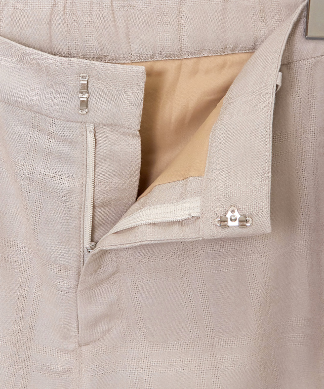 シャドーチェック クロップドパンツ