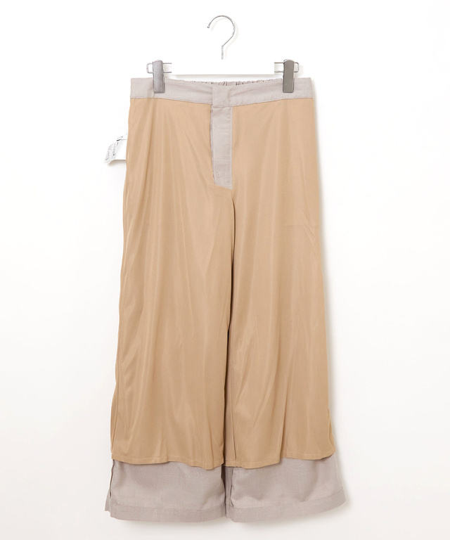 シャドーチェック クロップドパンツ