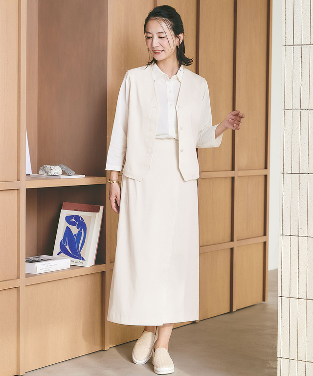 ベルト付き ラップ スカート【一部店舗限定】