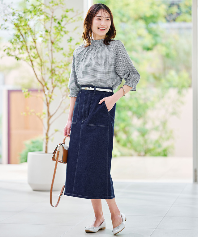 ウエストゴム デニム スカート