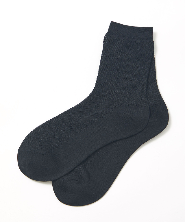 へリンボン シアー ソックス【オンラインショップ・一部店舗限定】