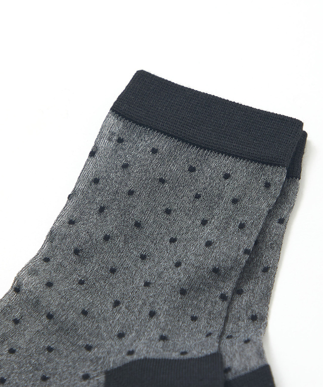 ドット柄 シアー  ソックス【オンラインショップ・一部店舗限定】