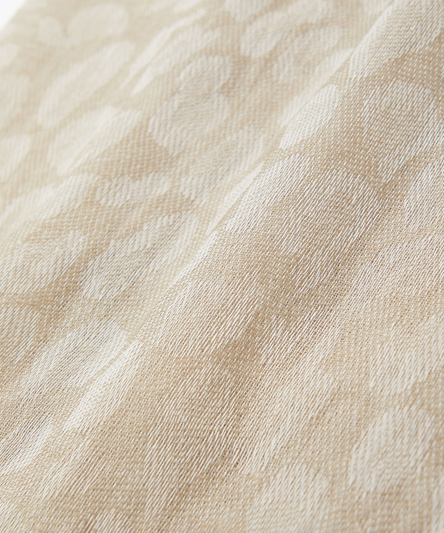 ヒョウ柄 フリンジ ストール