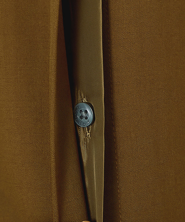 ウールブレンド パフスリーブ ワンピース