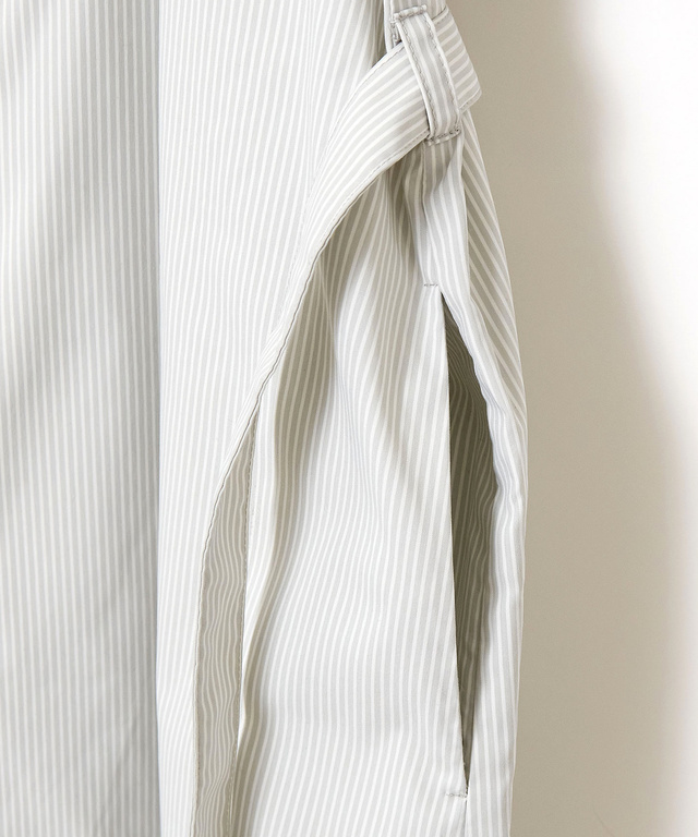 ヨーク切り替え ストライプ ワンピース